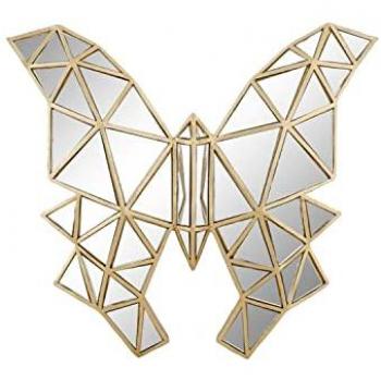 Figura Decorativa DKD Home Decor 29,5 x 4 x 28,5 cm Dorado Mariposa