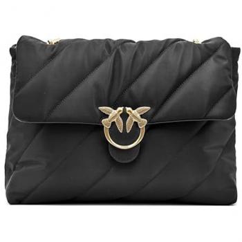 PINKO Love Puff Extra Nylon Shoulder Bag - Brown, One Size