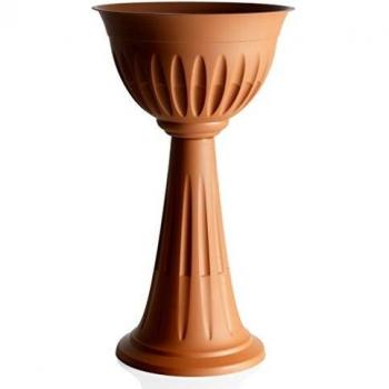 Vaso a Columna Alta de Terracota Ø 43 cm x H 74,5 cm - Capacidad 20 Litros