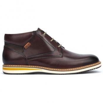 Pikolinos Bota de piel AVILA M1T - Botas de hombre con cordones, tobilleras y plantilla extraíble