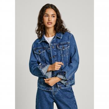Pepe Jeans Women's Regular Fit Denim Jacket in Blue - Sustainable Casual Wear