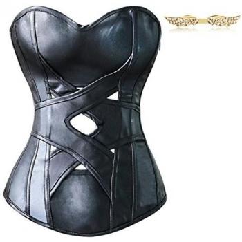BYD Mujeres Retro Palacio Corsés Cuero de la PU Underbust Bustiers Fajas Push-up Corpiño Cintura Cincher Vintage Nupcial Lencería Bandeau