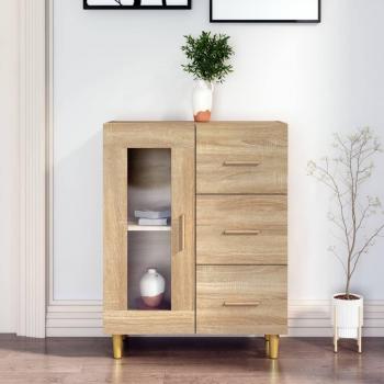 Aparador de madera multicapa color roble 69,5x34x90 cm