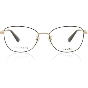 Prada PR 64XVD Asian Fit AAV1O1 Gafas Recetadas para Mujer Negras con armazones de ajuste asiático y lentes recetados de 54