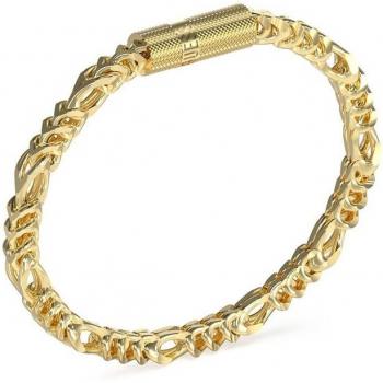 Pulsera Guess JUMB04096JWYGS Link City hombre - Pulsera de acero dorado para hombre, diseño moderno y elegante, cierre seguro, ideal para uso diario o ocasiones especiales