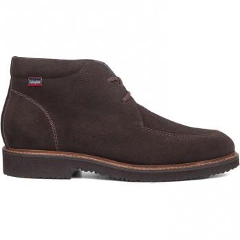 Botines de hombre en ante color marrón oscuro
