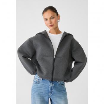 Stradivarius Dark Grey Hoodie with Pockets XS