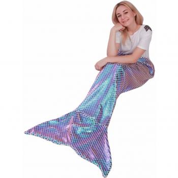 softan Manta de Cola de Sirena para Adultos, Tela de Franela Suave, Saco de Dormir para Todas Las Temporadas,63x152cm, Verde Brillante