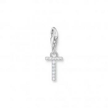 Women's Charms Charmista White Zirconia Letter T Charm Pendant 1957-051-14