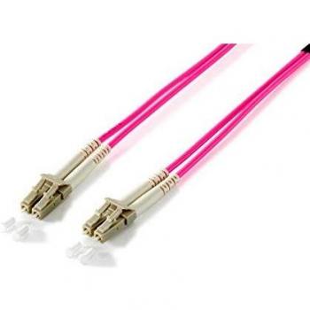 Cable de Fibra Óptica Multimodo Duplex OM4 LC 7.5 m Rosa