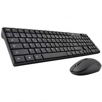 Teclado y Ratón Bluestork BLU3760162063431 AZERTY Negro