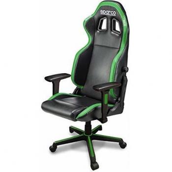 Sparco S00976NRVD Silla Oficina/Gaming Grip Negro/Green Sky