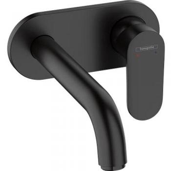 Grifo monomando empotrado para lavabo Vernis Blend, mezclador de lavabo oculto, 2 salidas, caño de 207 mm, negro mate (71576670) - Hansgrohe