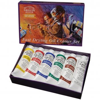 Winsor & Newton Griffin Alkyd - Set de 6 tubos de 37 ml de óleos de secado rápido