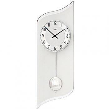 Reloj de Pared Pendular AMS W7436 - 55 cm, Transparente