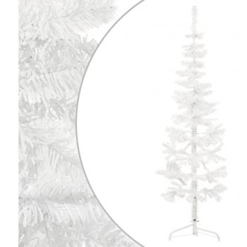 Slim White Half Christmas Tree with Stand 120 cm