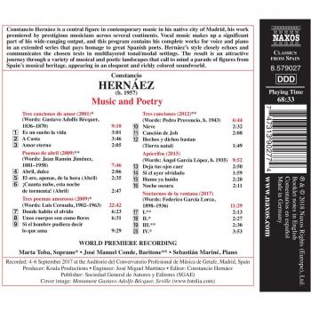Hernaez: Music And Poetry [Marta Toba; José Manuel Conde; Sebastián Mariné] [Naxos: 8579027]