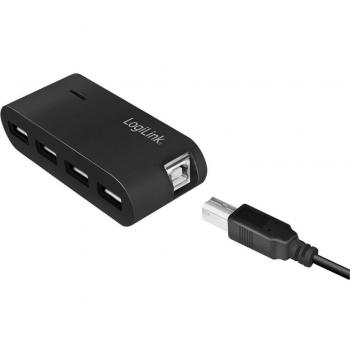 LogiLink - UA0085 Hub de Interfaz 480 Mbit/s Negro