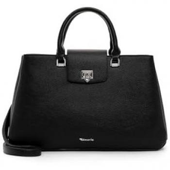 Bolso Tamaris Carolina Shopper Black - Bolso de mano, color negro, material sintético, cierre principal con cremallera, asas cortas y largas ajustables, compartimento interior con bolsillo con cremallera, diseño elegante y moderno