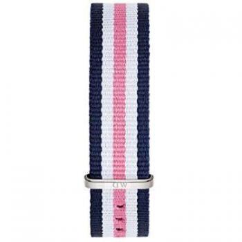 Daniel Wellington Classic Southampton, Correa Reloj Azul-Rosa-Blanco/Plateado, 18mm, NATO, para Mujer y Hombre