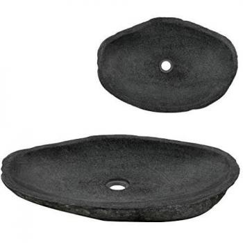 SengentoStyle Wastafel ovaal 60-70 cm riviersteen