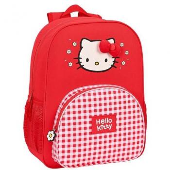 Mochila Hello Kitty Spring 33cm con Adaptador para Carro Safta 33x42x14cm