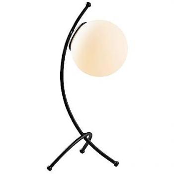 Lámpara de Mesa Deco Globo Negra Modelo 16 con Iluminación LED E27