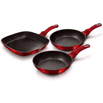 Berlinger Haus Burgundy Set de Sartenes y Grill