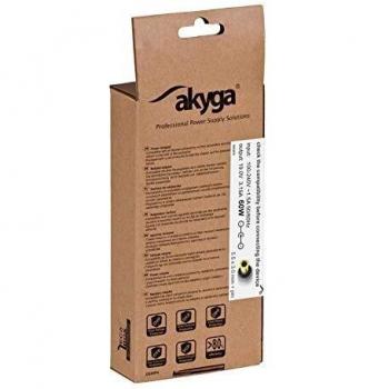 Akyga Cargador de Repuesto para portátil Samsung / 19 V / 3.15 A / 60 W / 5.5 x 3.0 mm + Pin
