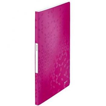 Álbum de Presentación Leitz WOW A4, 20 Fundas, Color Rosa Metalizado