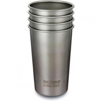 Klean Kanteen Vaso Acero Pack 16oz, Adultos Unisex, Plateado, 4 Unidad