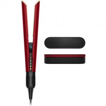 Plancha de pelo Dyson Airstrait™ Húmedo a Seco Terciopelo Rojo y Dorado con Motor Hyperdymium™ y Pantalla LCD