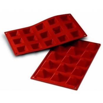 Molde de Silicona para 15 Pirámides - Silikomart SF008, 36x36 H 22 mm