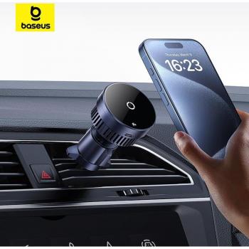 Soporte magnético para coche Baseus MagPro con carga inalámbrica Qi2.0 de 15W para rejilla de ventilación