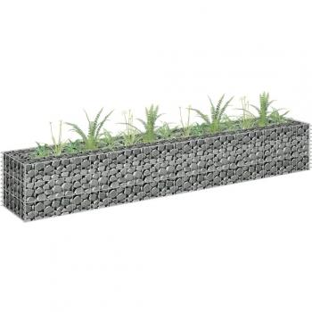 vidaXL Gabion Raised Bed Galvanised Steel 180x30x30 cm