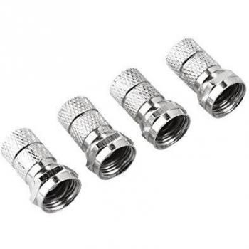 Hama F-Plug ProfiLine, 6.8 mm, 4 Pieces Plata - Conector