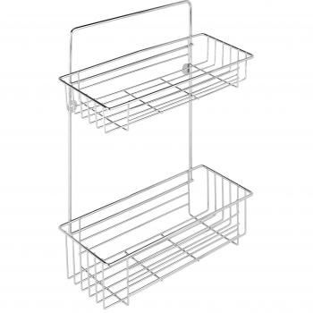 Estanteria cromada para baño 32x12x38cm cromado