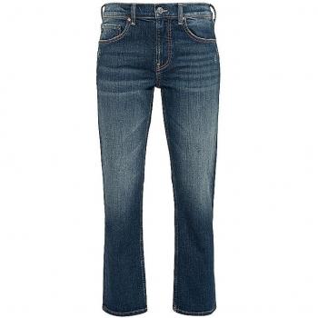 AG Jeans Women's Straight Girlfriend Cropped Denim in Blue, Size 25