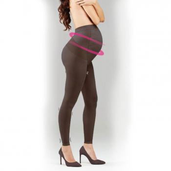 Leggings de Compresión Graduada para Embarazo Maman 70, 12-15 mmHg, Microfibra Opaca, Color Negro, Talla M/L