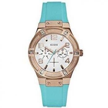 Guess Women's Quartz Watch W0564L3 (Ø 39 mm) with Stainless Steel Band and Transparent Dial