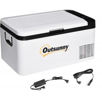 Outsunny Nevera Congelador Compresor 18L Hasta -20ºC con Luz LED