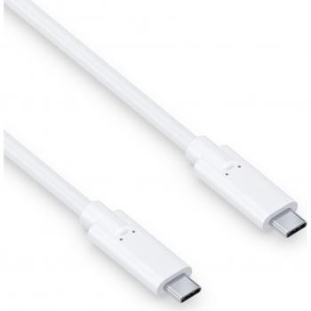 Cable USB-C a USB-C 1,5 m, USB 3.2 Gen 1 (3.1 Gen 1), transferencia de datos 5 GB/s, color blanco