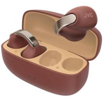 Auriculares Inalámbricos Bluetooth JVC HA-NP1T - Conducción de Aire, IPX4, 24h Autonomía, Control Táctil, Ligeros y Resistentes al Agua - Color Burdeos