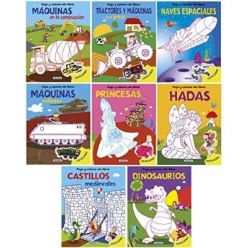 Pego y coloreo mis libros