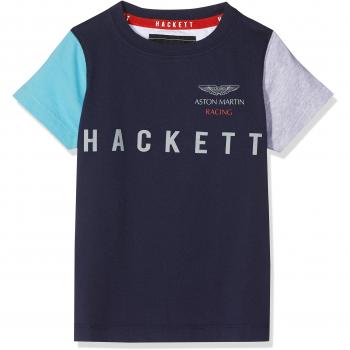 Hackett Amr Mult SS T, Camiseta para Niños, Azul