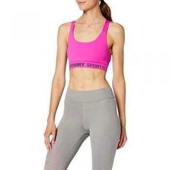 Superdry Active Bra Sujetador, Mujer, Super Pink, 8
