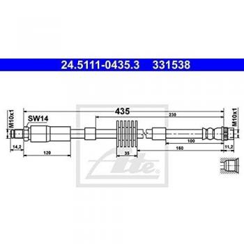 ATE 24.5111 – 0435.3 Manguera de freno y accesorios