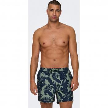 Bañador Only & Sons Onsted Life Flower 2 Hedge Green Hombre Verde