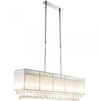 Lámpara Colgante LED Sierra con Elementos de Cristal 90x18x120 cm