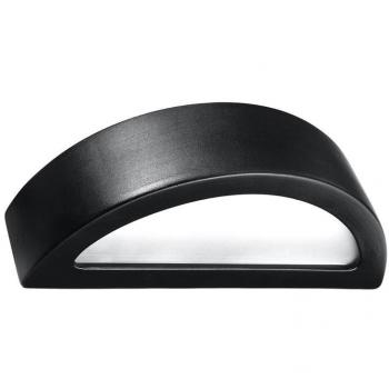 Aplique de Pared LEDBOX ATENA, Cerámica Negro, Casquillo E27, para Iluminación Interior, 1 Bombilla, 10cm
